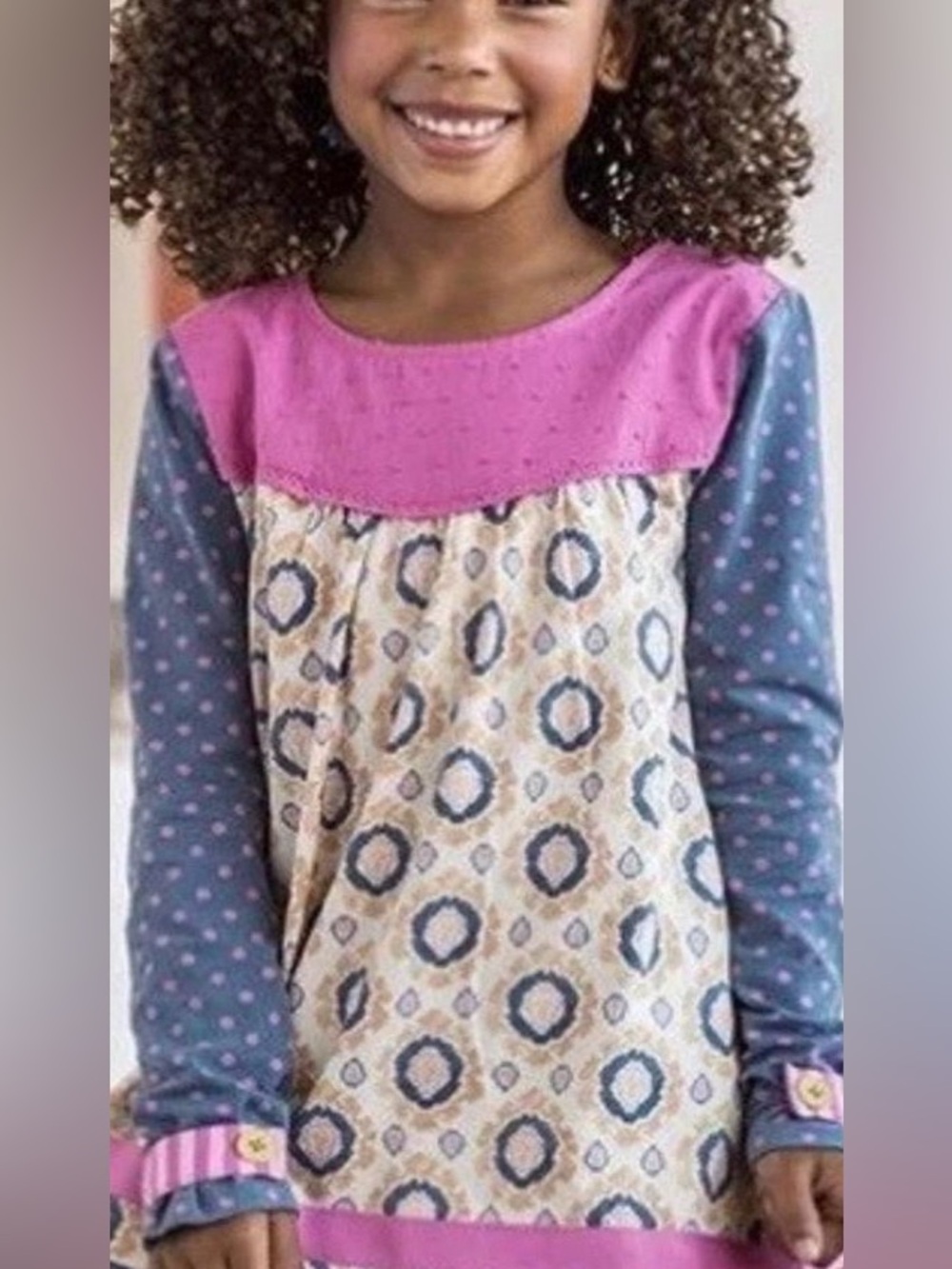 Matilda Jane “Never Grow Old” Tunic Girls Size 8 Multicolor Long Sleeve EUC